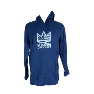 Adidas Men's Blue Long Sleeve Hoodie Sweatshirt Large Kings Lacrosse